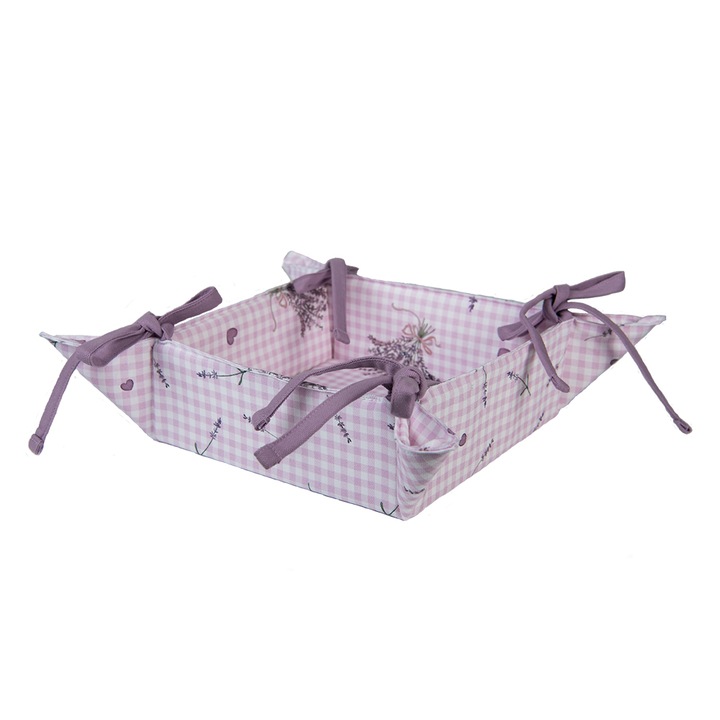 Cos paine bumbac mov Lavanda 35x35x8 cm