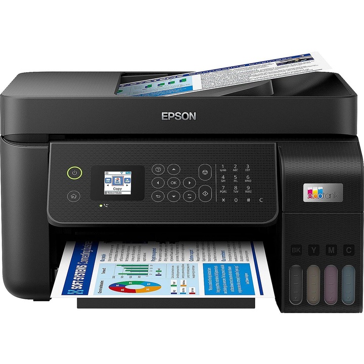 Imprimanta multifunctionala inkjet color Epson ET-4800, A4, duplex, USB 2.0, Wi-Fi, 33 ppm negru, 15 ppm color