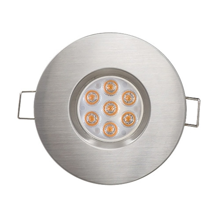 Spot, Ultralux, LED, 6.5W, Lumina, Directionala, 4200K, 45°, Ip44, Corp, Nichel, Satinat, Llvn6542Sn