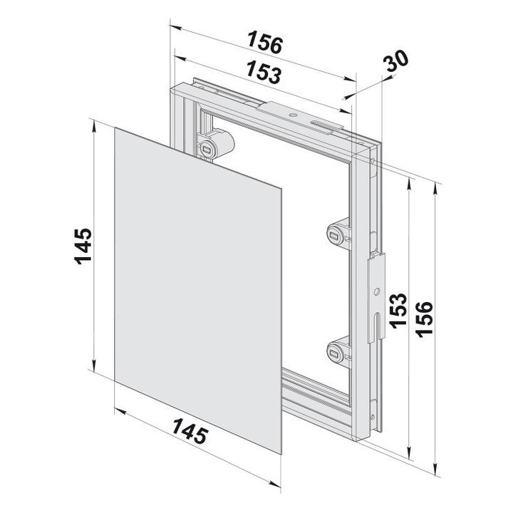 Ревизионни вратички Vents, за плочки, 150x150mm