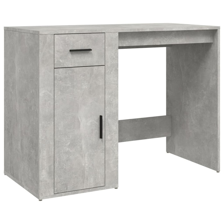 Бюро vidaXL, Бетонно сиво, 100x49x75 см, Инженерно дърво