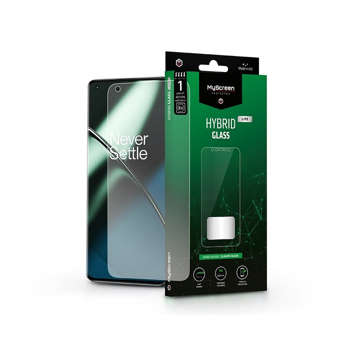 OnePlus 11 гъвкав стъклен протектор за екран - MyScreen Protector Hybrid Glass Lite - прозрачен