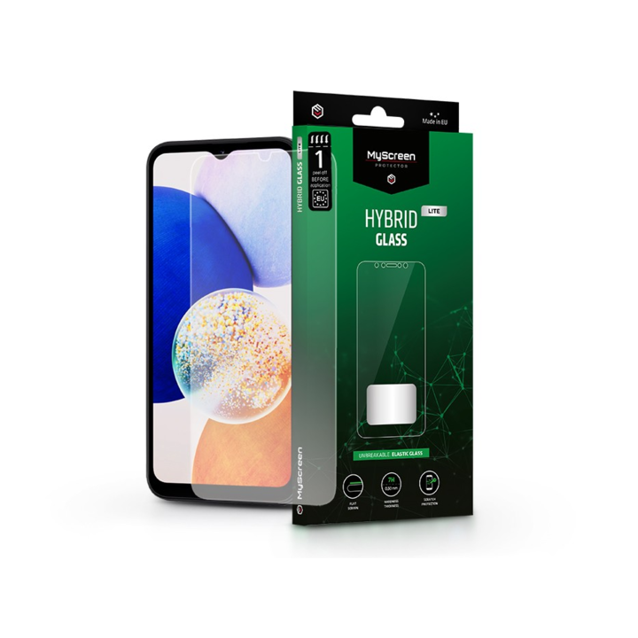 Samsung A146B Galaxy A14 5G гъвкав стъклен протектор за екран - MyScreen Protector Hybrid Glass Lite - прозрачен