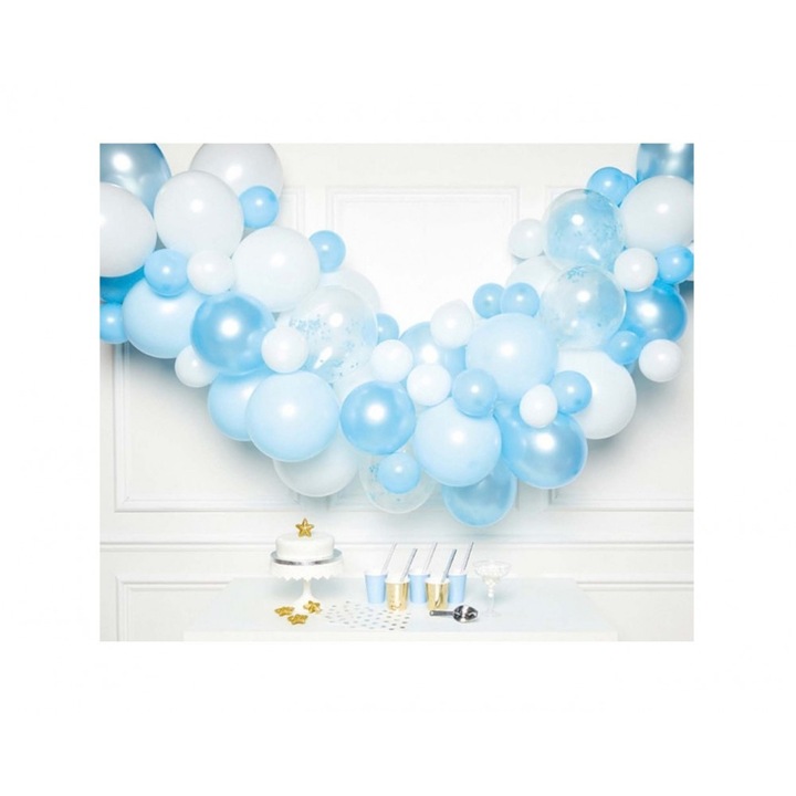 Син балон, комплект гирлянди от балони от 70 бр