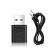 Bluetooth Adapter, USB csatlakozó, 3.5 mm-es jack audio, trasmitter/receiver, fekete