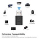 Bluetooth Adapter, USB csatlakozó, 3.5 mm-es jack audio, trasmitter/receiver, fekete