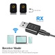 Bluetooth Adapter, USB csatlakozó, 3.5 mm-es jack audio, trasmitter/receiver, fekete