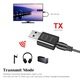 Bluetooth Adapter, USB csatlakozó, 3.5 mm-es jack audio, trasmitter/receiver, fekete