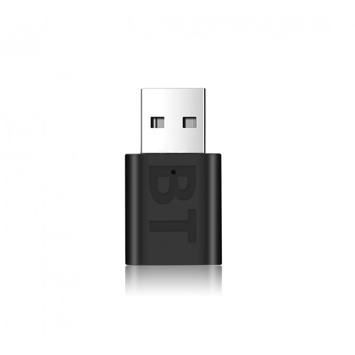 Bluetooth Adapter, USB csatlakozó, 3.5 mm-es jack audio, trasmitter/receiver, fekete