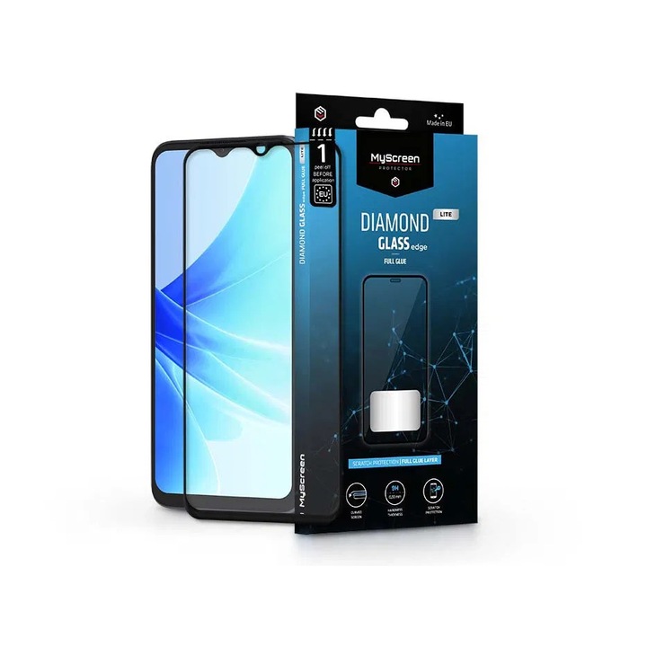 Oppo A57 4G/A57 5G/A57s edzett üveg képernyővédő fólia - MyScreen Protector Diamond Glass Lite Edge2.5D Full Glue - black