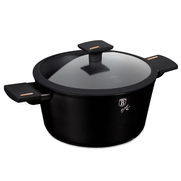Fazék tetővel, 20 cm, tapadásmentes titánnal Monaco Kollekció Berlinger Haus BH 7086