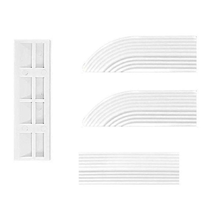 Рампа за праг PAA-home, 4 части, За прахосмукачка робот, Бял, Височина 1,6 см