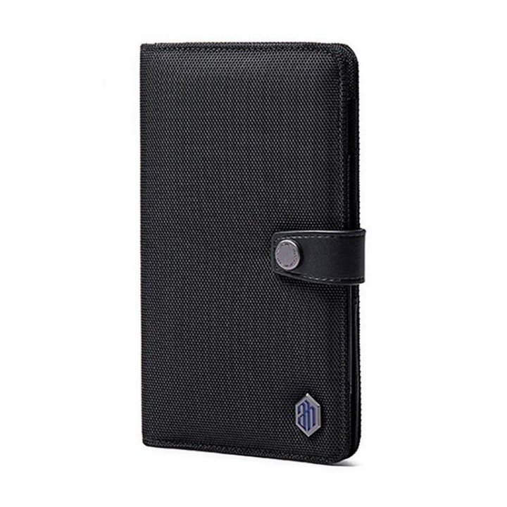 Portofel Arctic Hunter, Poliester, 21x12x2cm, Negru