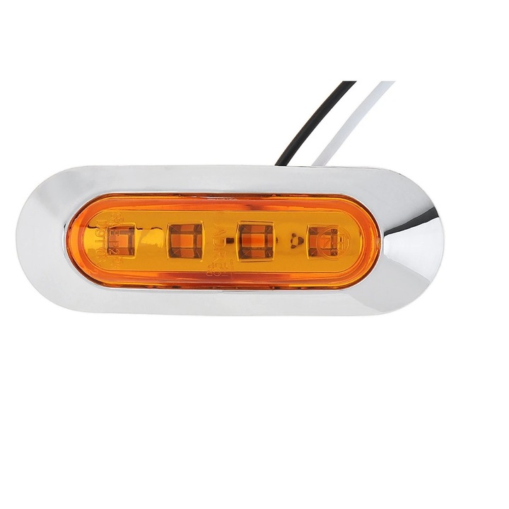 LED e-marker, galben, gabarit pentru masina, camion, autobuz 24V