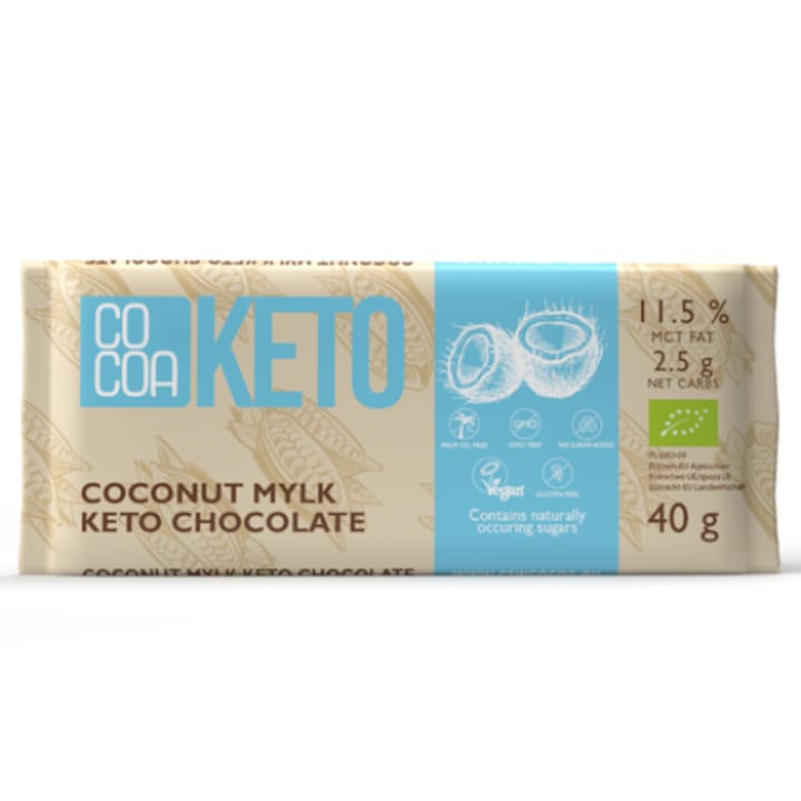 Ciocolata cu cocos KETO 40 g Cocoa