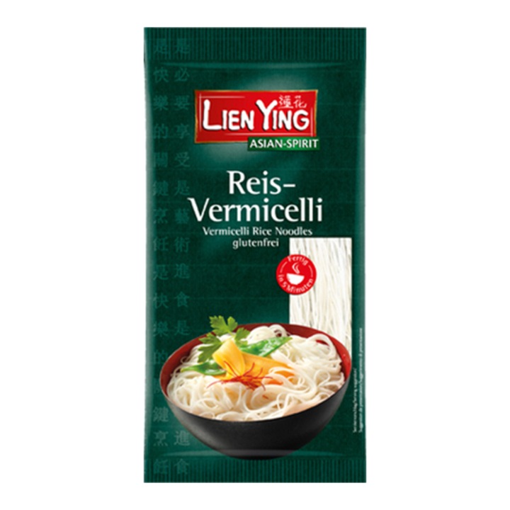 Noodles -taietei din orez Vermicelli, fara gluten Lien Ying - 250 g
