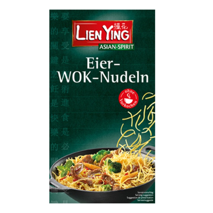Noodles cu ou -taietei pentru wok, din faina de grau Lien Ying - 250 g