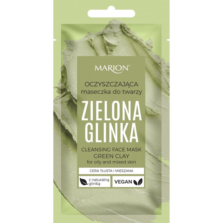 Masca de fata de curatare, Marion, Argila Verde, 8 ml