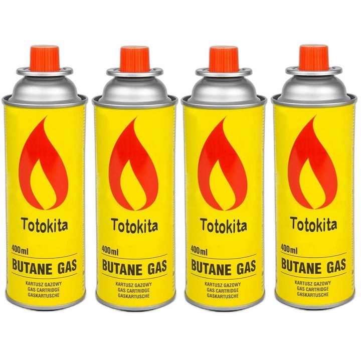 Комплект от 4 резерви бутан газ 227 грама, Totokita®