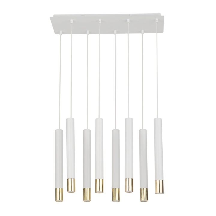 Полилей, Sigma, Steel, LED, Бял/Златист