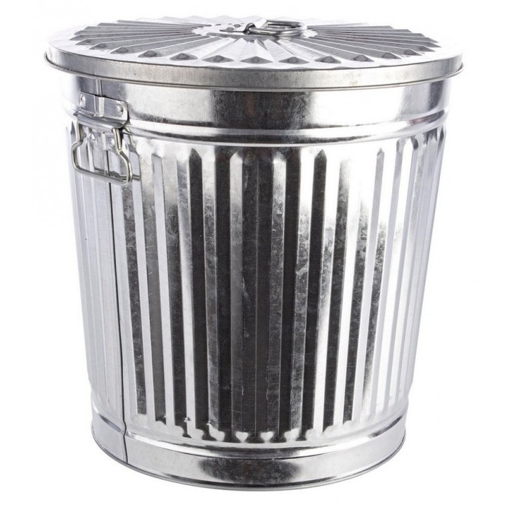 Cos gunoi metal argintiu London 36x30x37 cm