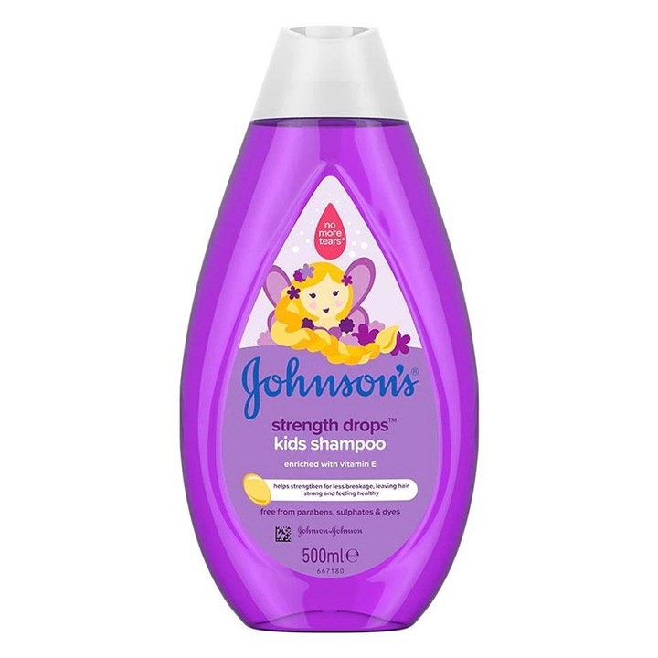 Set 2 x Sampon Johnson's Baby, pentru Par Rezistent, 500 ml