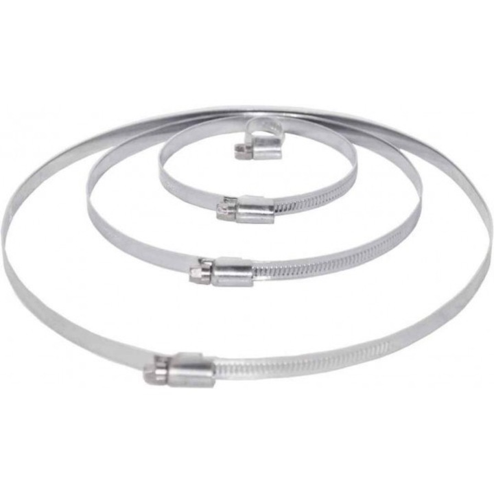 Inel clema, Topex, 110-130 mm, Argintiu