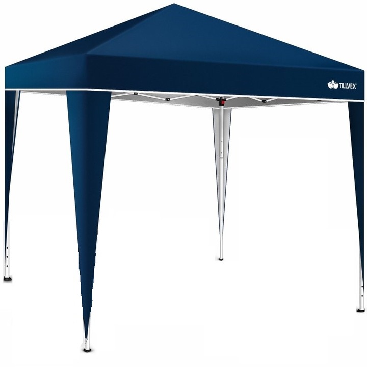 Pavilion impermeabil, cu protectie UV pentru gradina/terasa/curte, Tillvex, poliester, 3x3x2,5, albastru