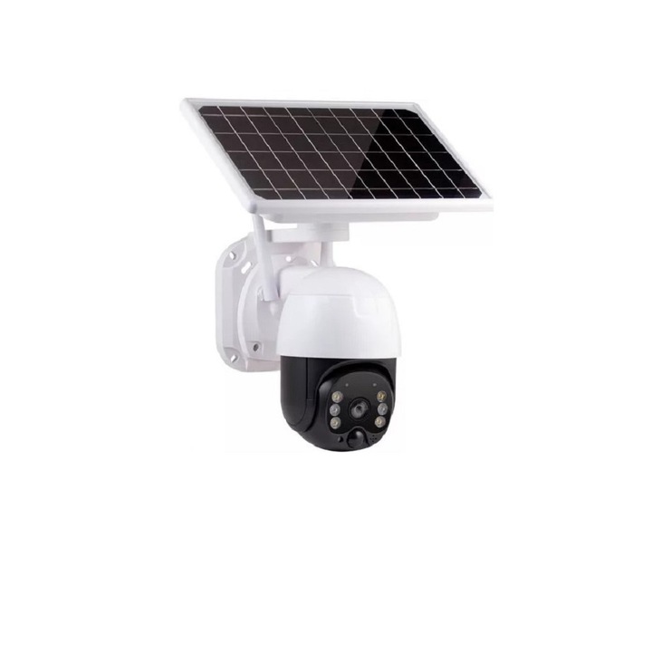 EDAR Соларна камера за видеонаблюдение, 4G SIM слот, Microsd слот, с включен соларен панел, ротация чрез приложение, IR нощно виждане, сензор за движение, двупосочна комуникация, водоустойчив