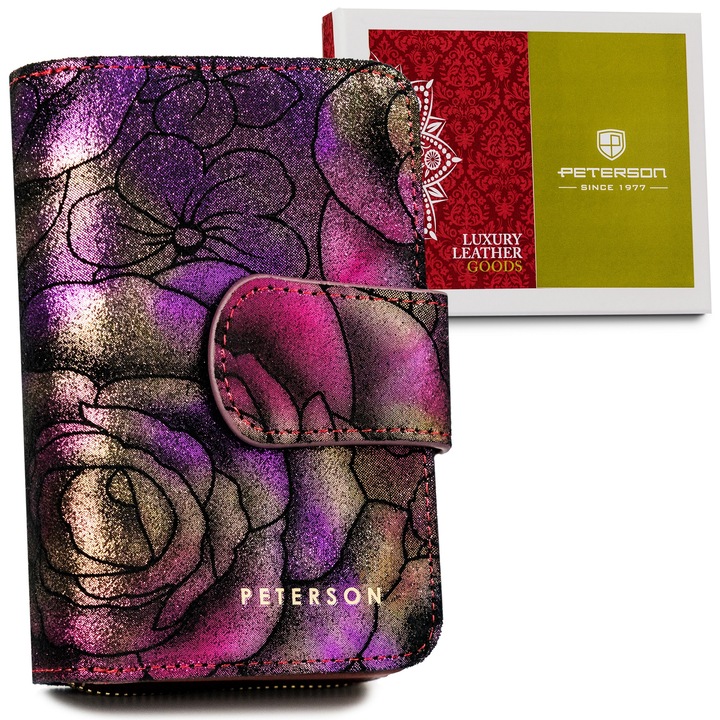 Portofel dama, Peterson, PTN425214, Violet melange
