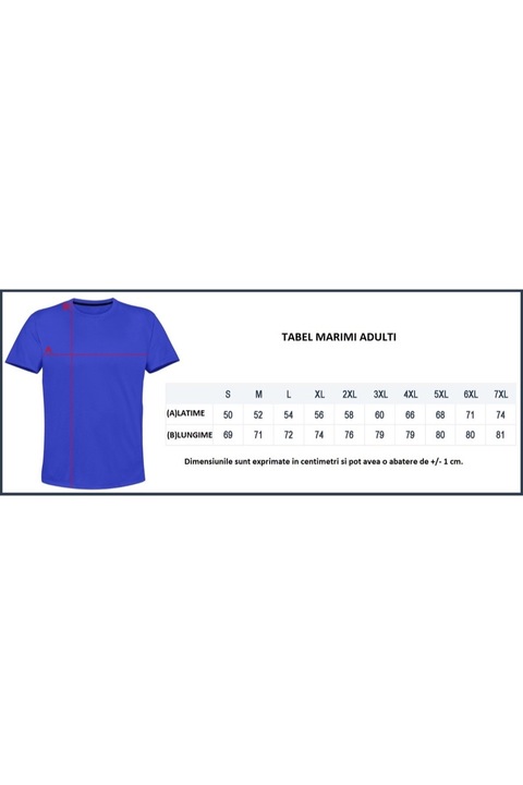 Tricou barbati lup 10.7, maneca scurta, multicolor, Multicolor