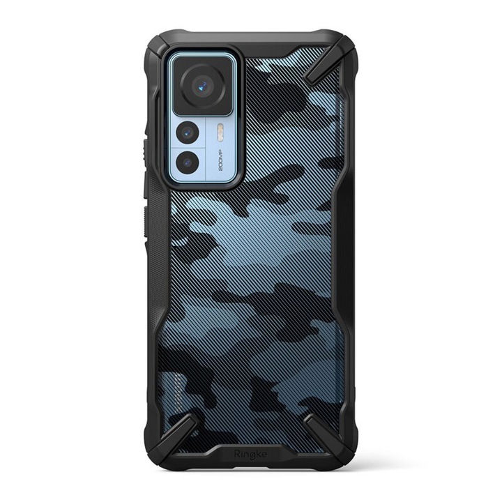 Кейс за Xiaomi 12T/12T Pro, Fusion-X, черен-камуфлажен, KOF-BBL7561