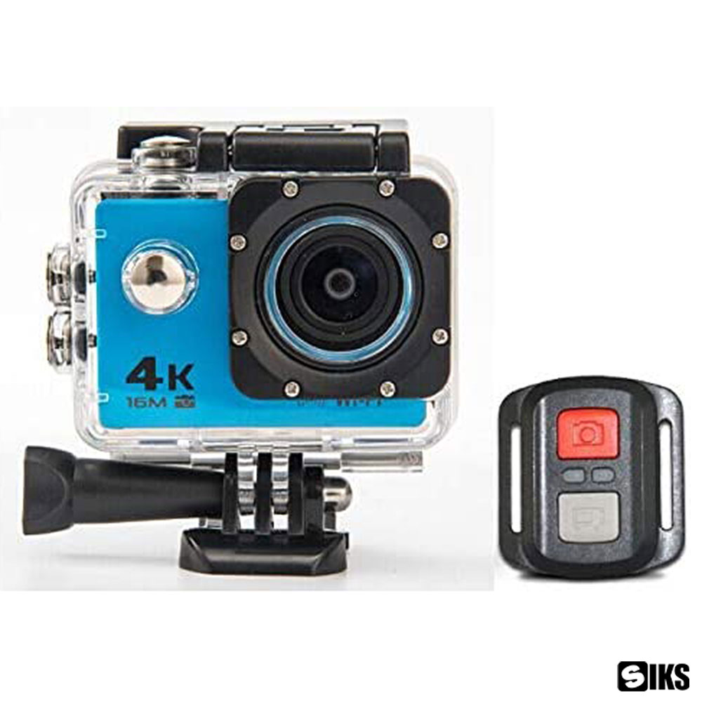 Camera sport 4K SIKS, rezistenta la apa, foto/video, ecran LCD