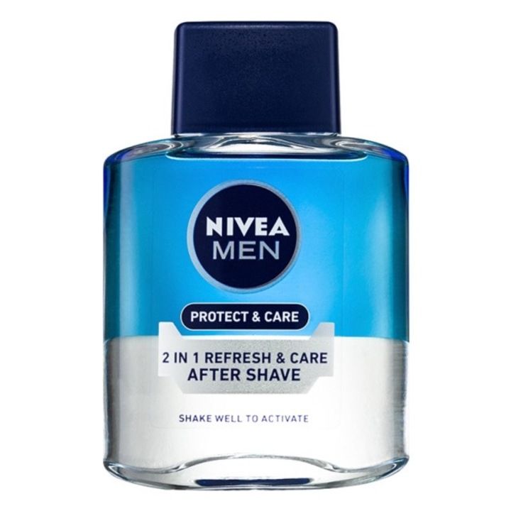 Set 2 x Nivea 2 in1 Protect & Care 100ml Lotiune dupa Ras