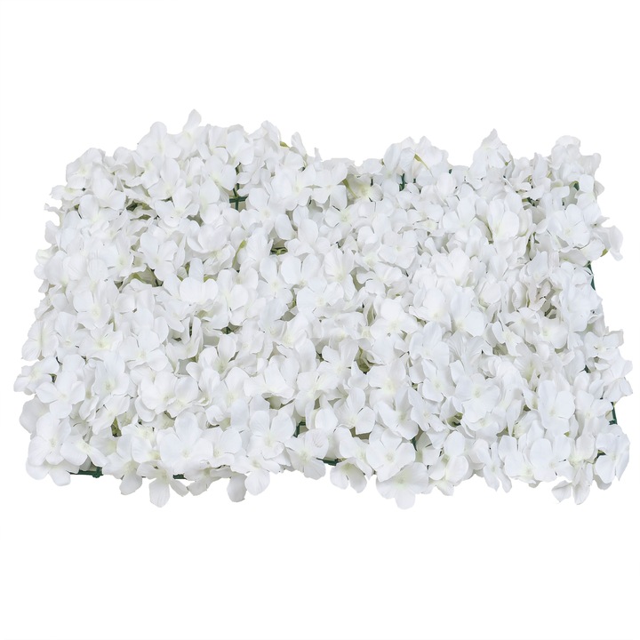 Килим от изкуствени цветя, модел хортензия, бял цвят, 40x60 см, BSP / SL015_1