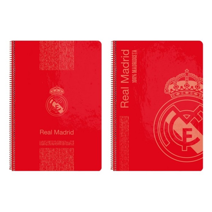 Бележник със Спирала Real Madrid C.F., Червен, A4