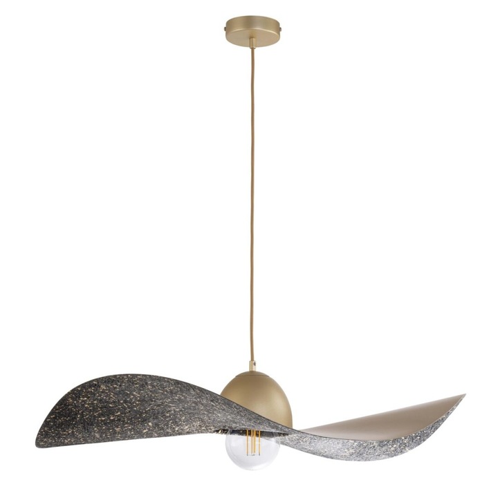 Lustra, Sigma, Compozit, E27, Auriu/Negru