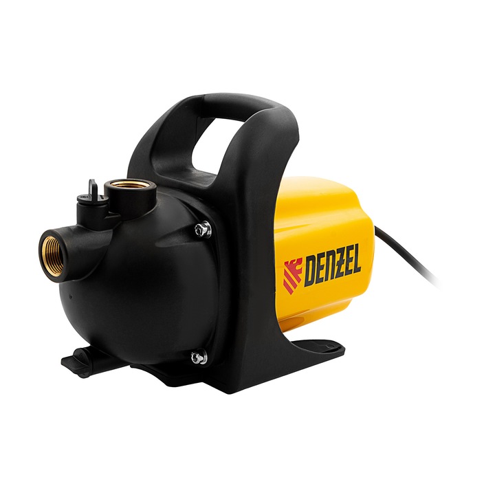 Помпа DENZEL, Градинска, Повърхностна, GP600, 600 Вт, 3000 л/ч, Подем 35 м, Пластмасова