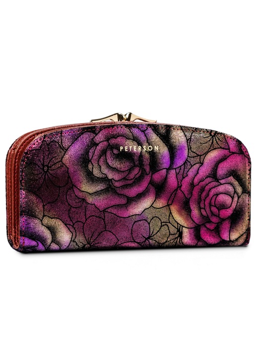 Дамски портфейл, PETERSONPTN42123-MDGREEN, Лилав, 18.5 x 10 x 3.5 cm