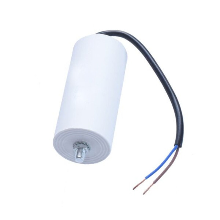 Condensator cu surub si fire pentru motoare electrice – 4uF / 450VAC