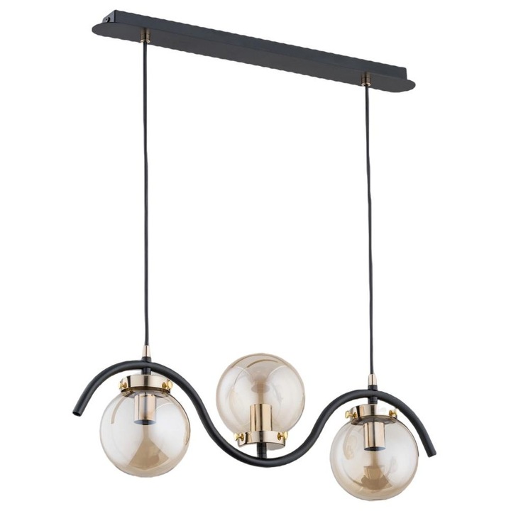 Полилей Korda, Alfa, метал, цокъл E14, черен/златен