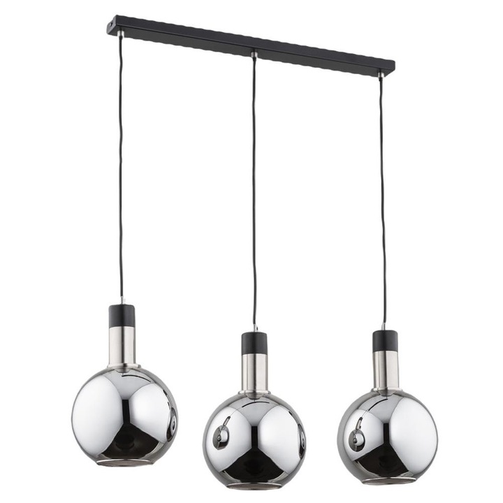 Полилей Maya, Alfa, метал, фасунга E27, черен/сребрист