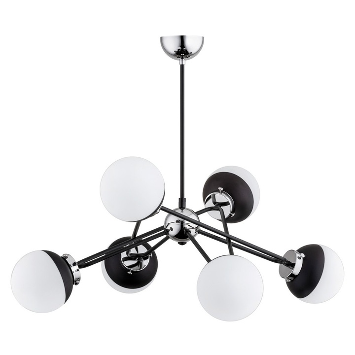 Полилей Sagito, Alfa, метал, фасунга E27, черно/бяло