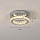 Plafoniera cu LED-uri, Metal/Cristal, Forma Rotunda, 20 * 20 cm, 12W, Lumina calda, 220V, Lumina Calda 3000K, Argint