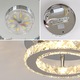 Plafoniera cu LED-uri, Metal/Cristal, Forma Rotunda, 20 * 20 cm, 12W, Lumina calda, 220V, Lumina Calda 3000K, Argint