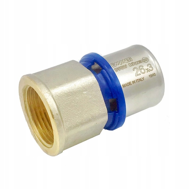 Emmeti csatlakozó, sárgaréz, többszínű