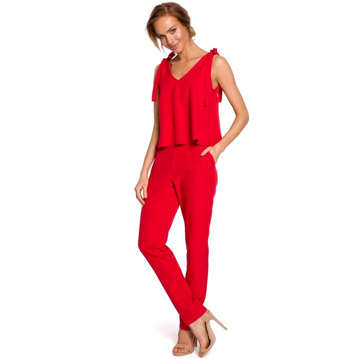 Made of Emotion Női overall Inga M437 piros, Koptatott piros, L