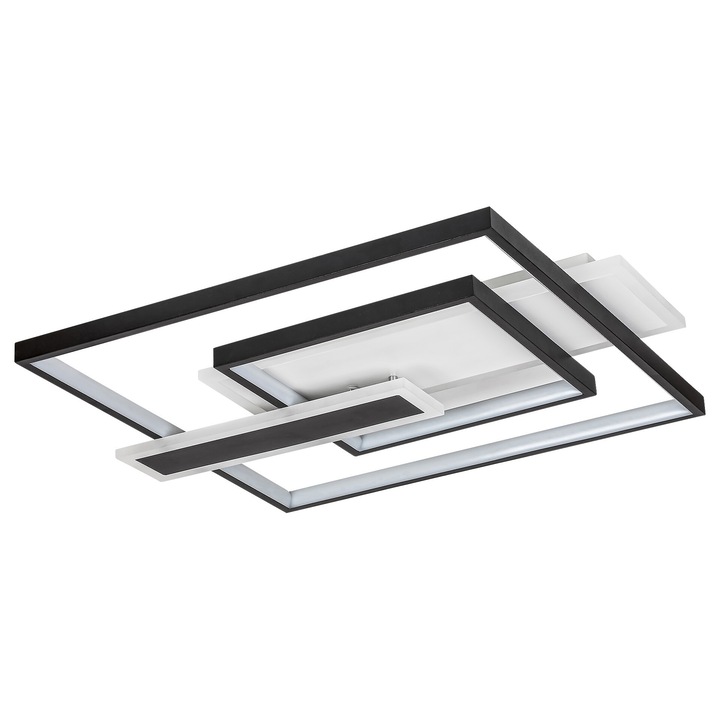Плафон Rabalux Herkules, LED 50W 4000К, Черен/Бял
