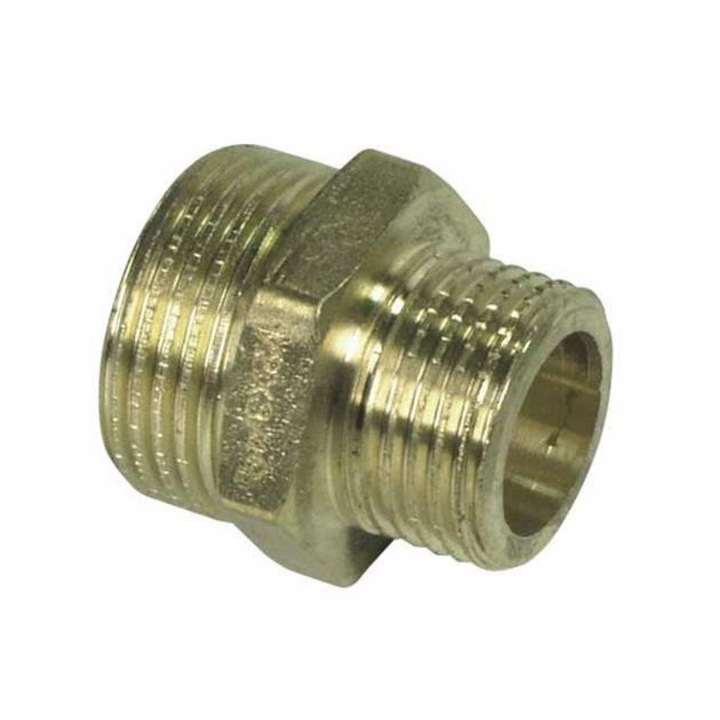 Редуциращ нипел, диамант, месинг, 3/8 x 1/2 инча, злато