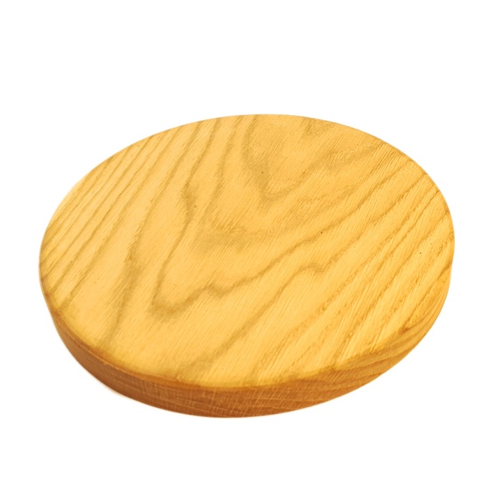 Tocator rotund 20cm din lemn de stejar sau platou servire